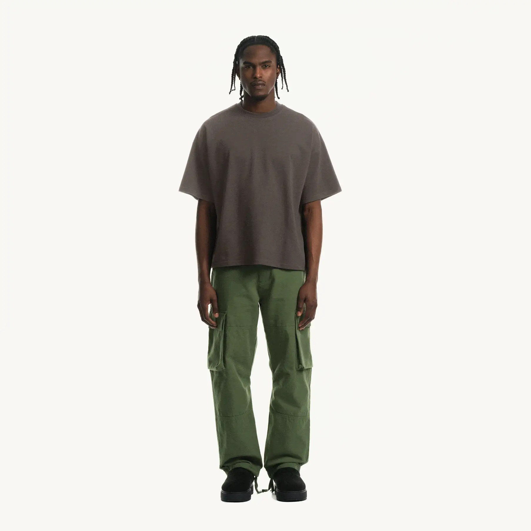 Pigment Grey Oversized Boxy Tee. - Image 3