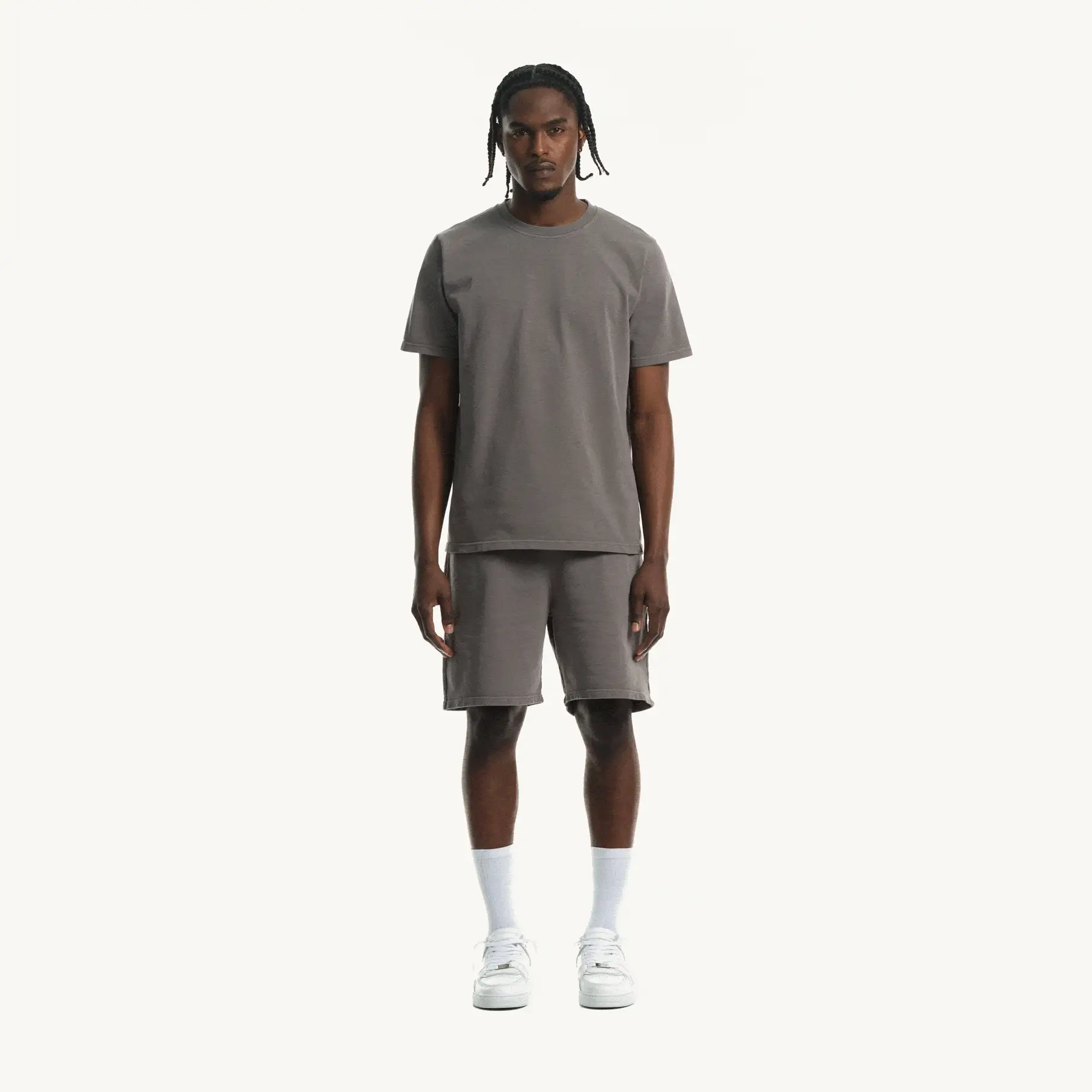 Pigment Grey Relaxed Sweatshorts. - Image 3