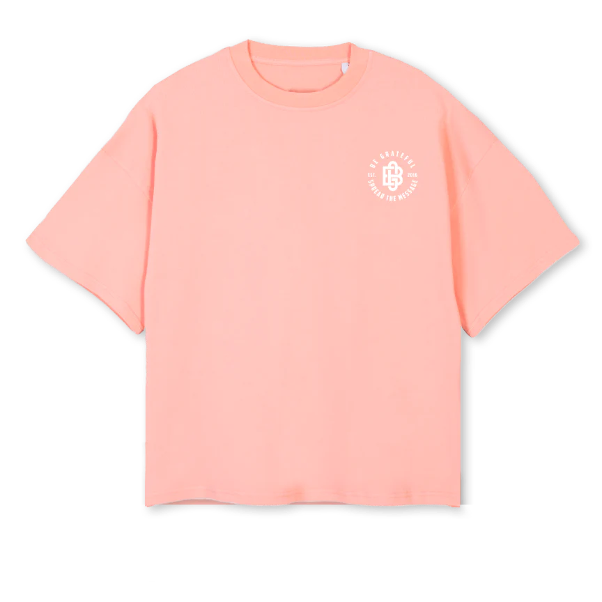 BGLOGONEW Pink Clay Oversized Boxy Tee