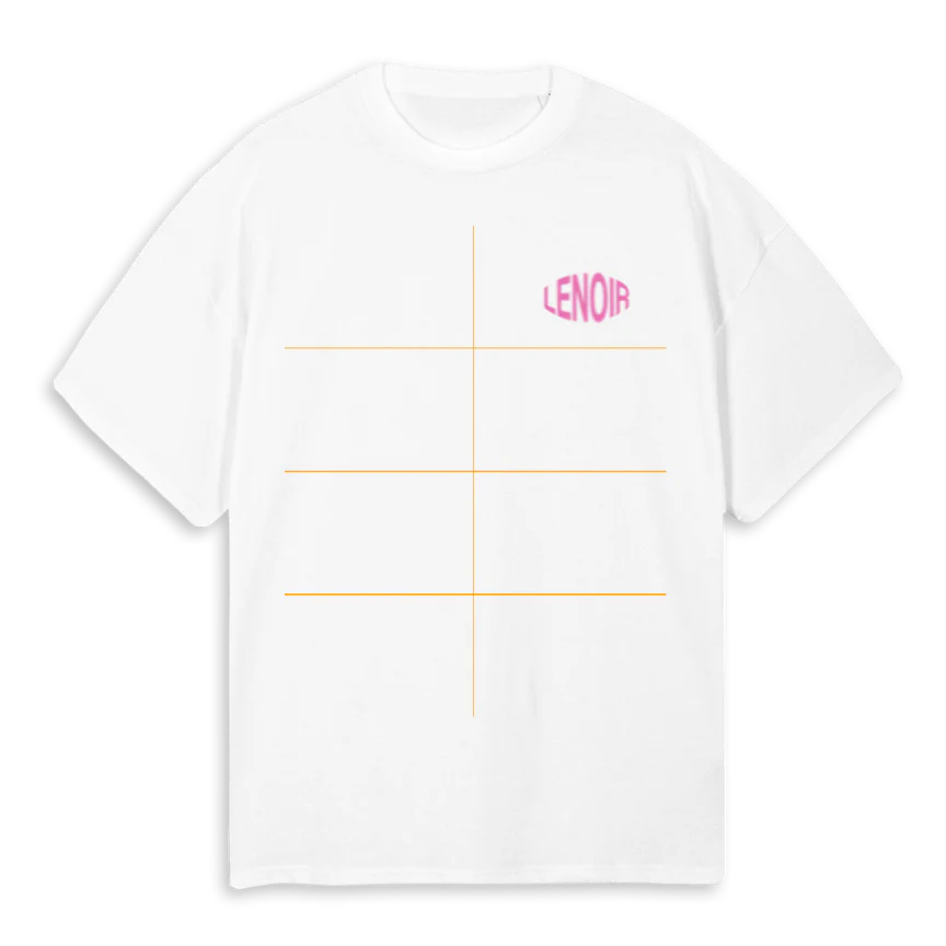 PINKBLURLENOIR White Oversized Tee.