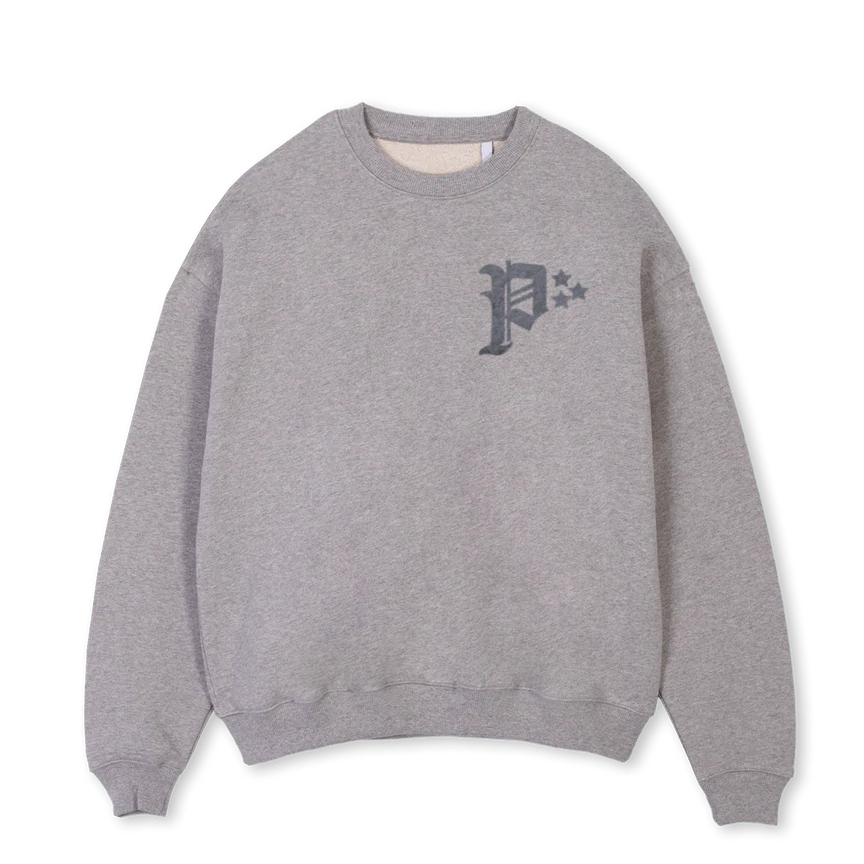 PISFORPHILIORDER Grey Marl Oversized Crewneck Sweater.