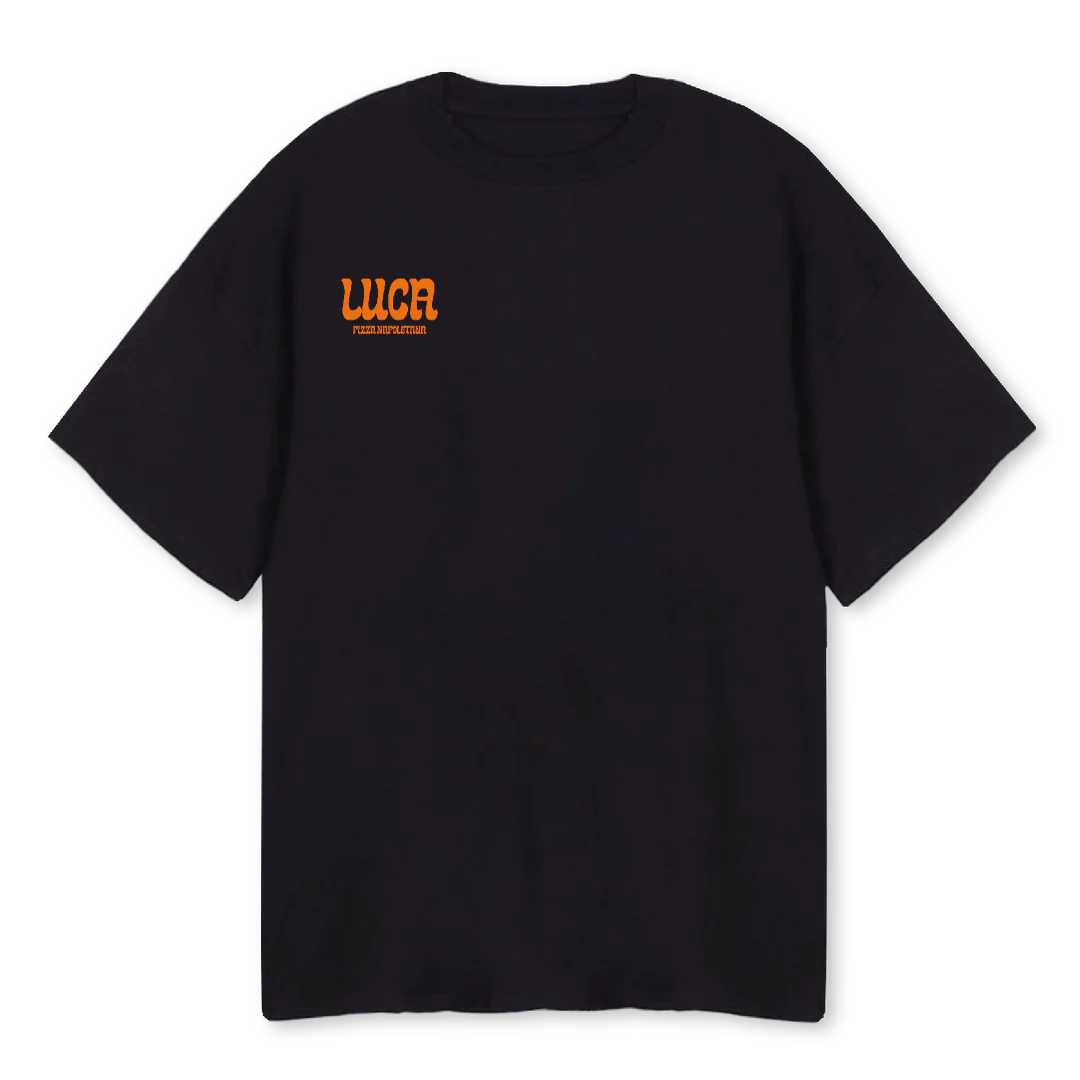PIZZA  Black Oversized Tee.