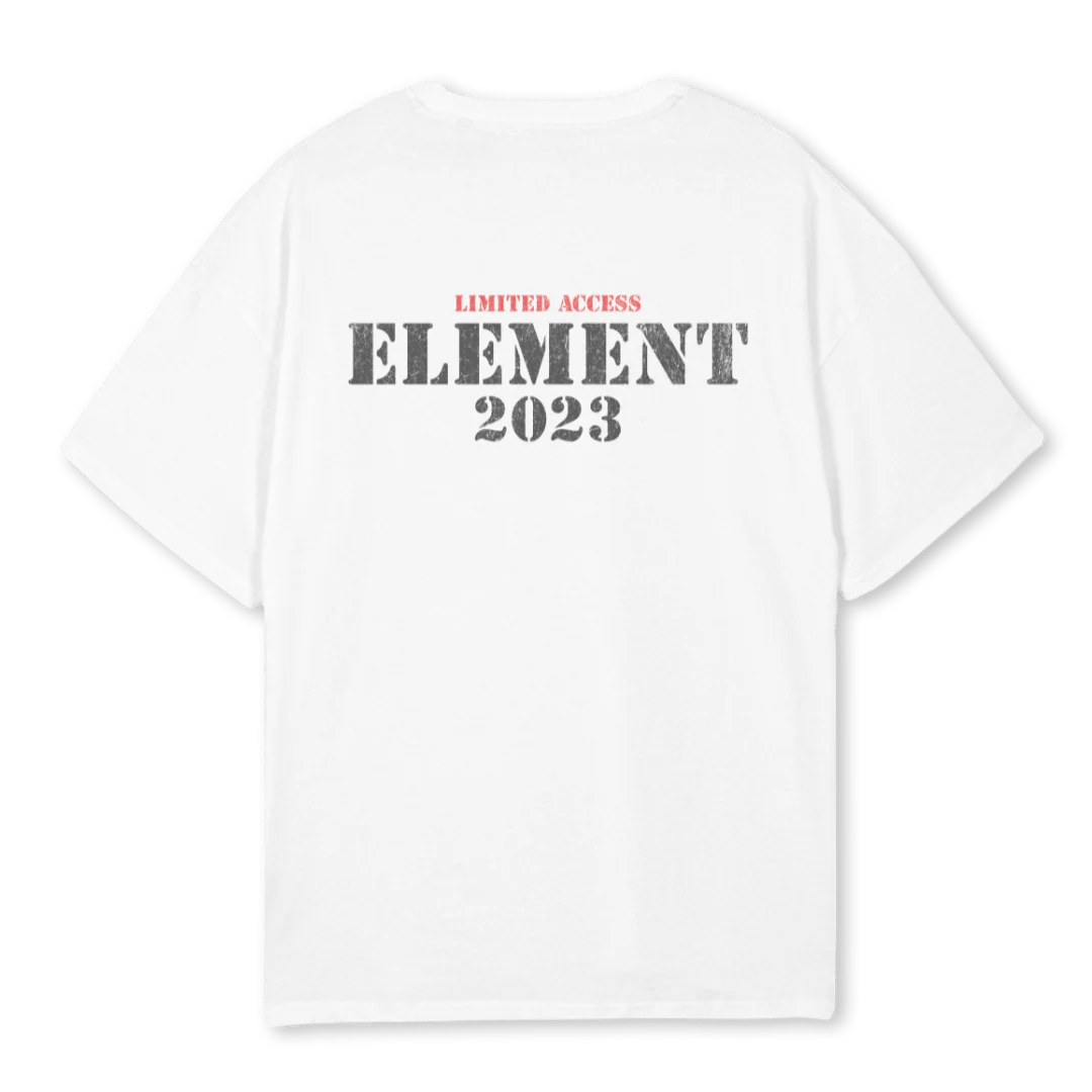 PLA WT ELEMENT White Oversized Tee. - Image 2