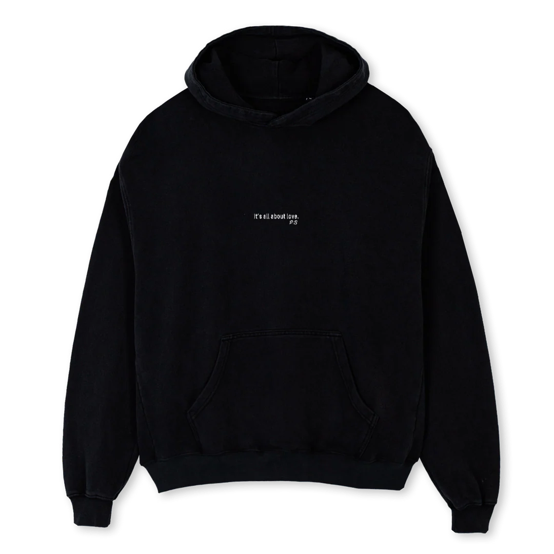PLACIDO STUDIOS Black Oversized Hoodie.