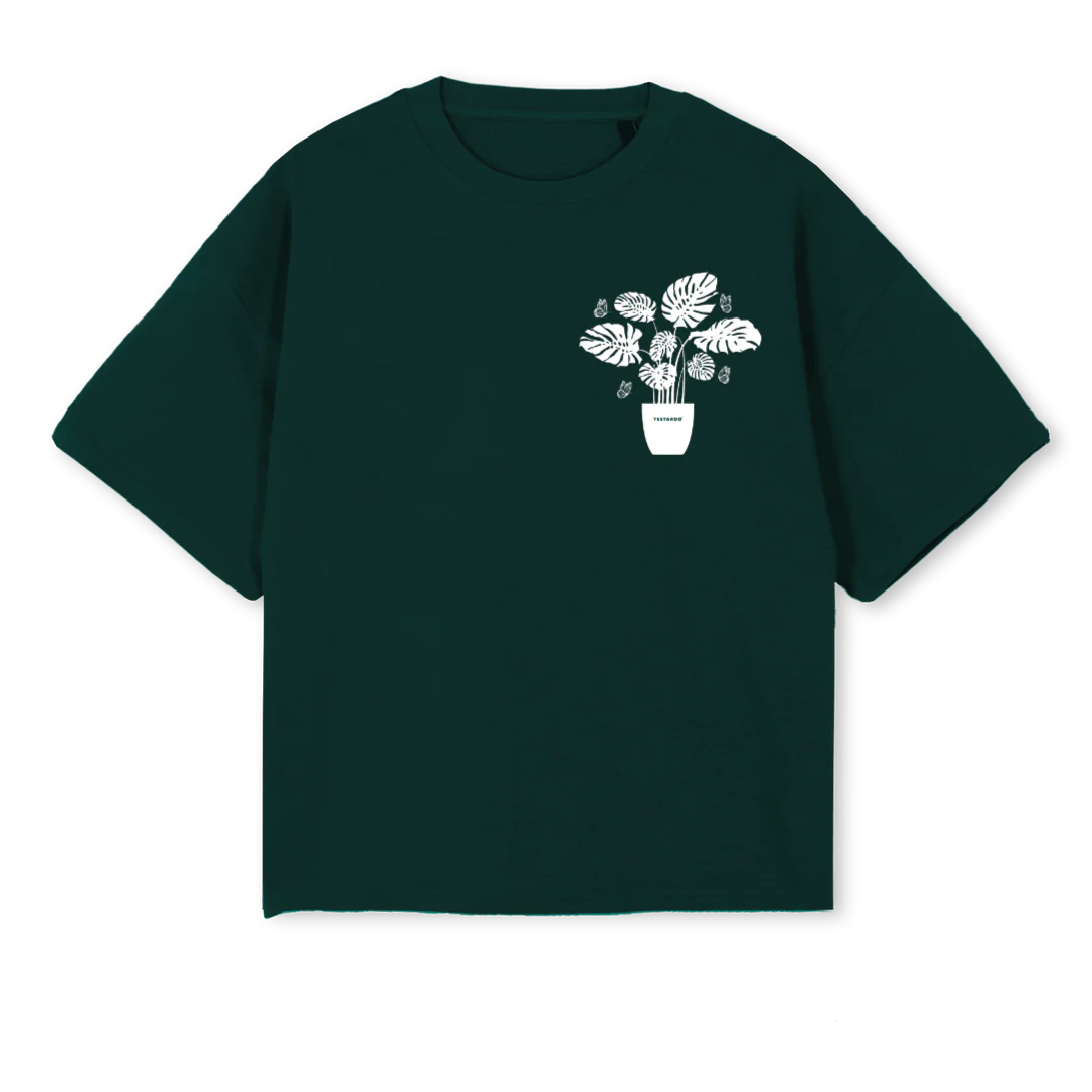 PLANTA TESTARDO Wild Green Oversized Boxy Tee.