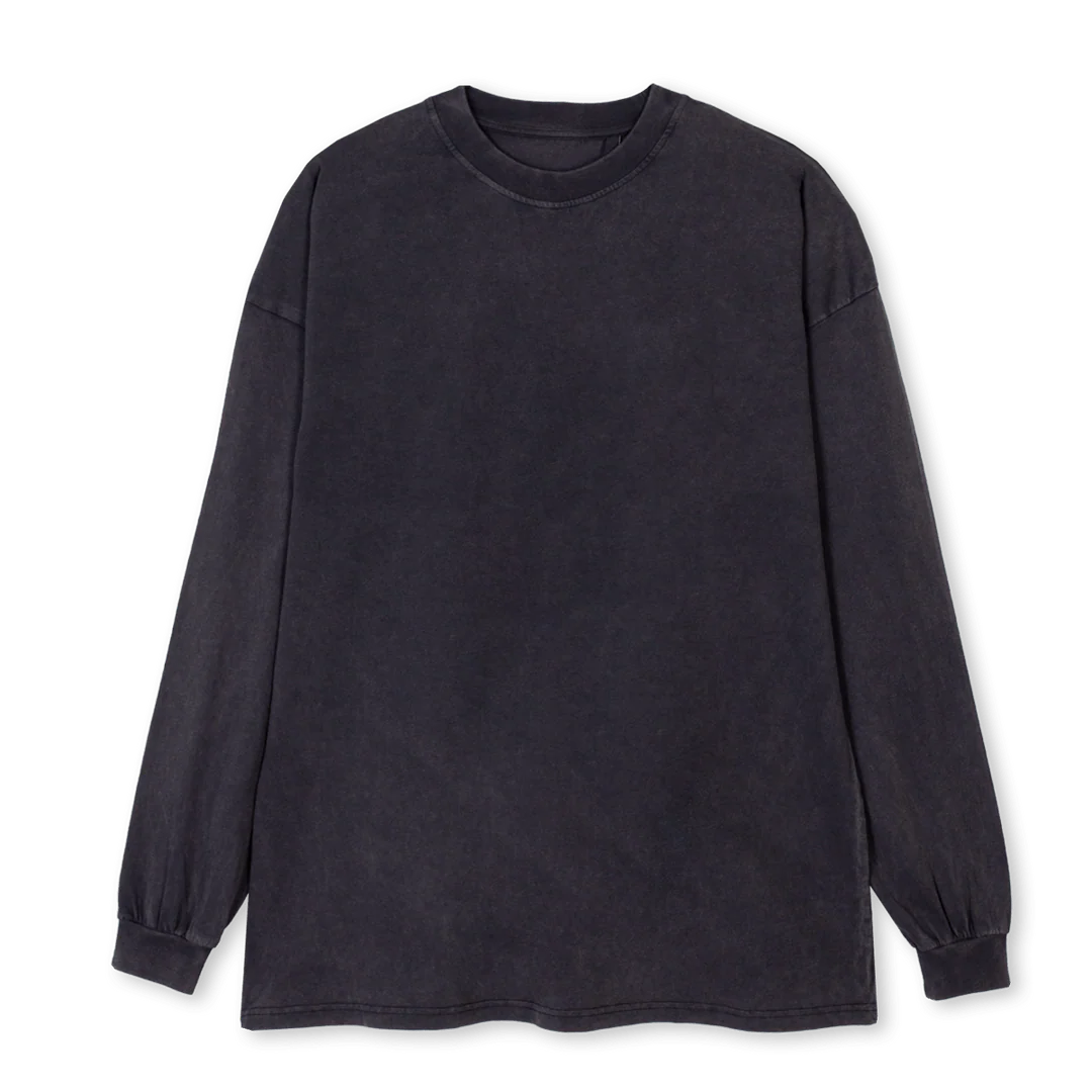 PLANTENCOFFELSVINT Vintage Black Oversized LS Tee.