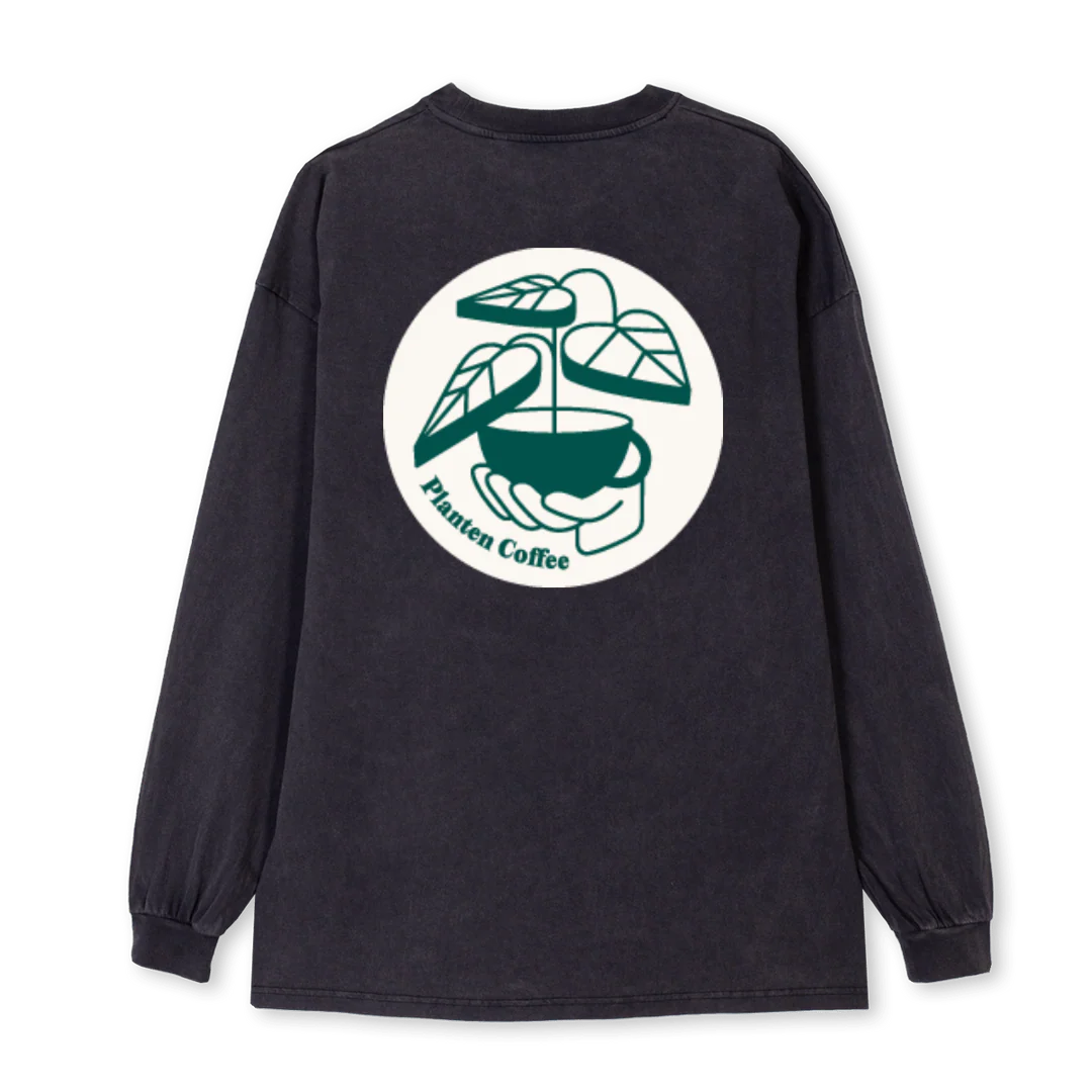PLANTENCOFFELSVINT Vintage Black Oversized LS Tee. - Image 2