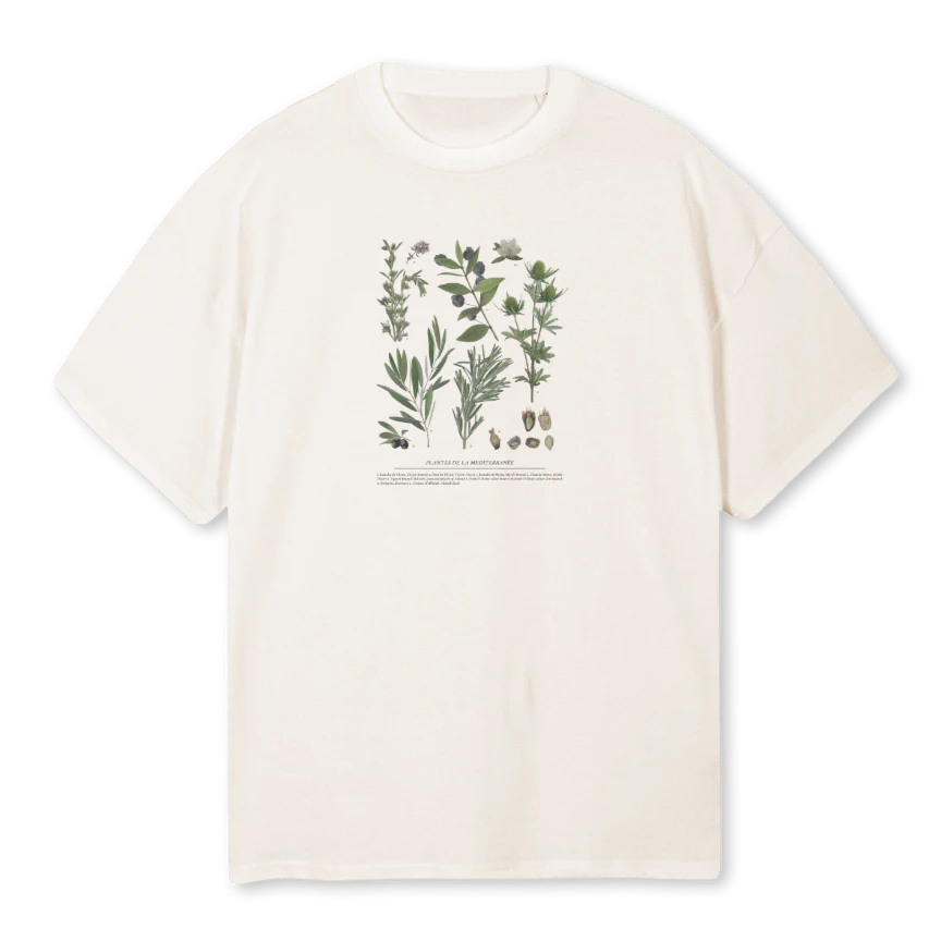 PLANTS Vintage White Oversized Tee.