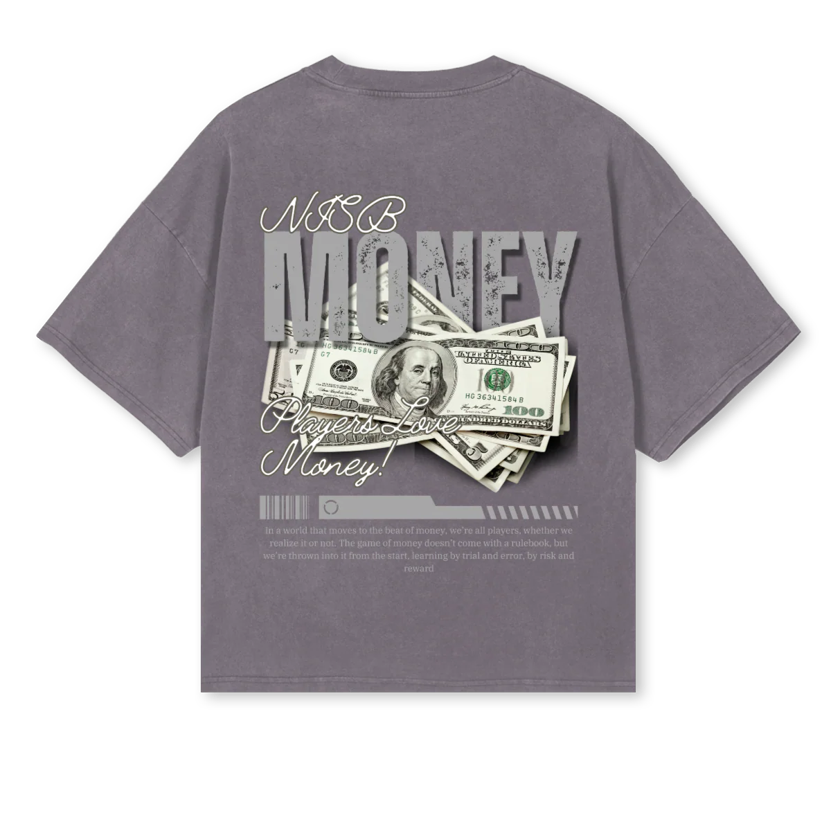 PLAYERS GREYTEE Pigment Grey Oversized Boxy Tee. - Image 2