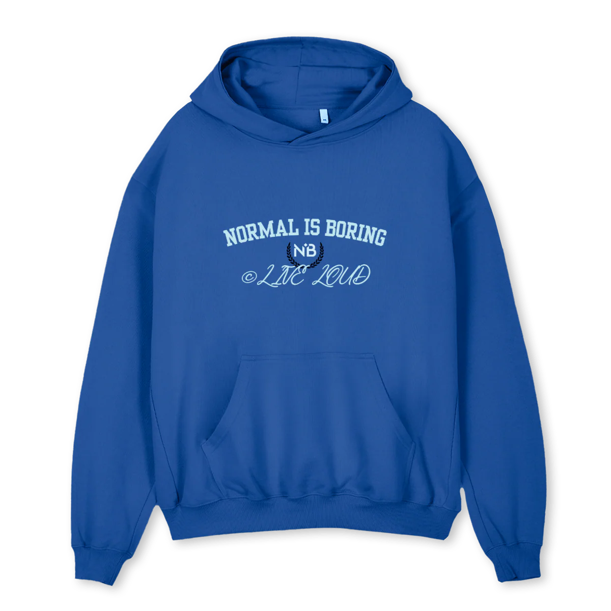PLAYERSBLUEH Cobalt Blue Oversized Hoodie.