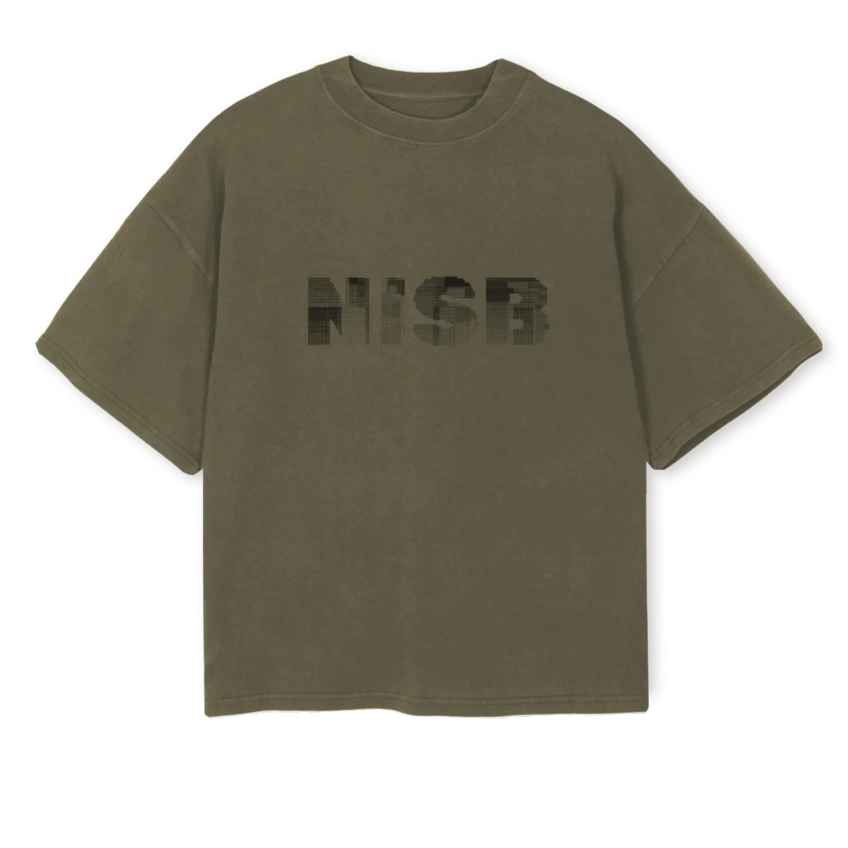 PLAYERSOLIVET Vintage Olive Oversized Boxy Tee.