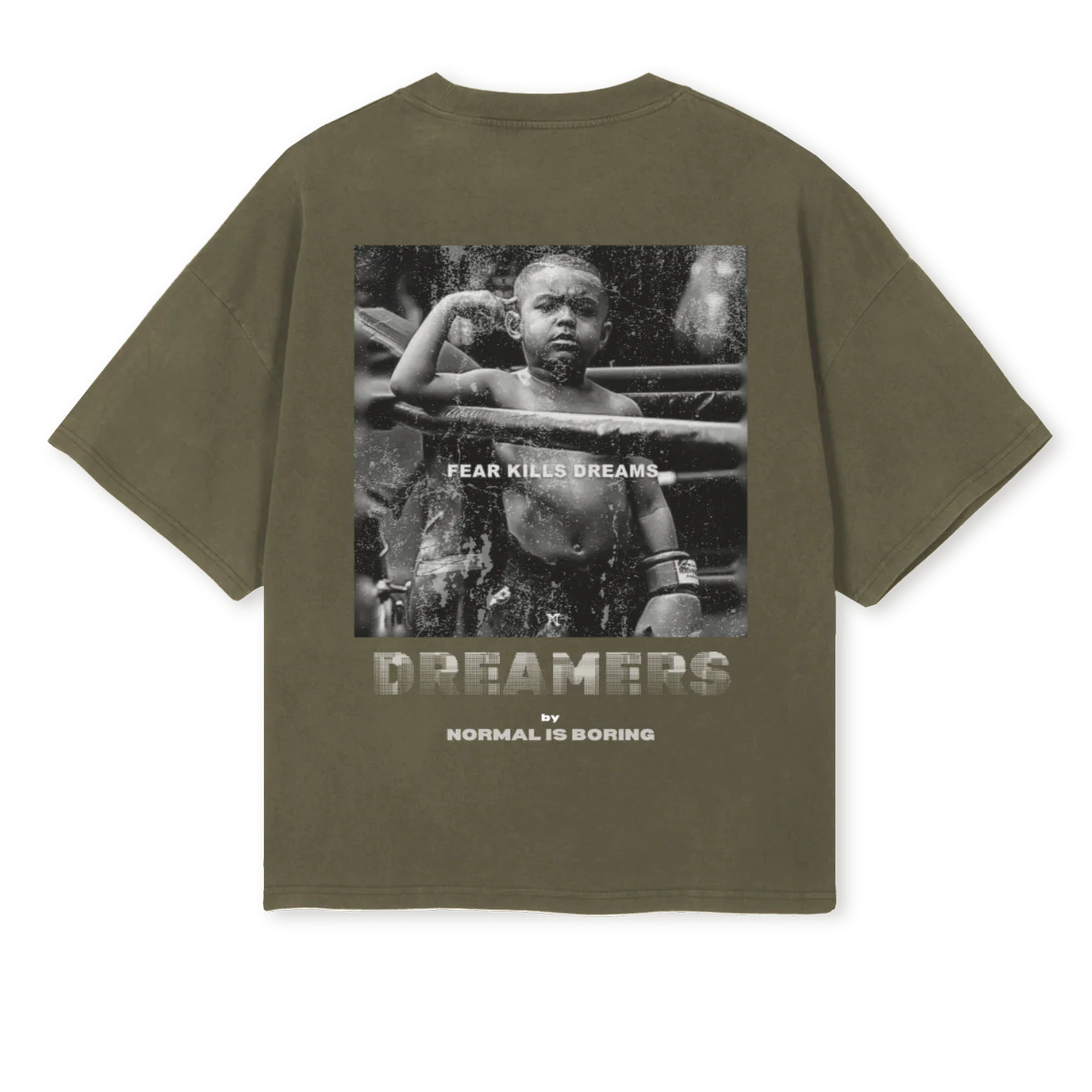PLAYERSOLIVET Vintage Olive Oversized Boxy Tee. - Image 2