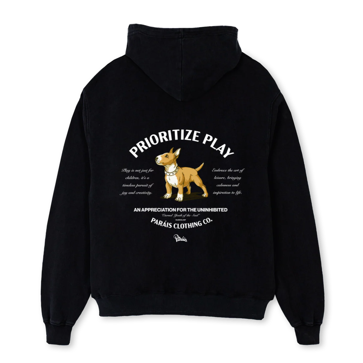 PLAYHOOD Black Oversized Hoodie. - Image 2