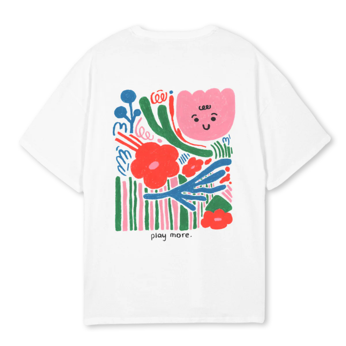 PLAYMORETEE White Oversized Tee. - Image 2