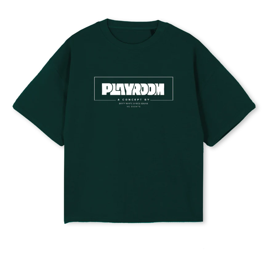 PLAYROOMBOXYWG Wild Green Oversized Boxy Tee.