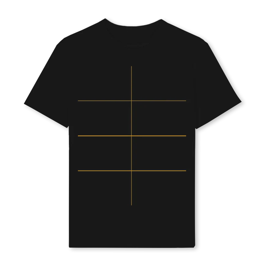 PLEASURE Black Regular Tee.