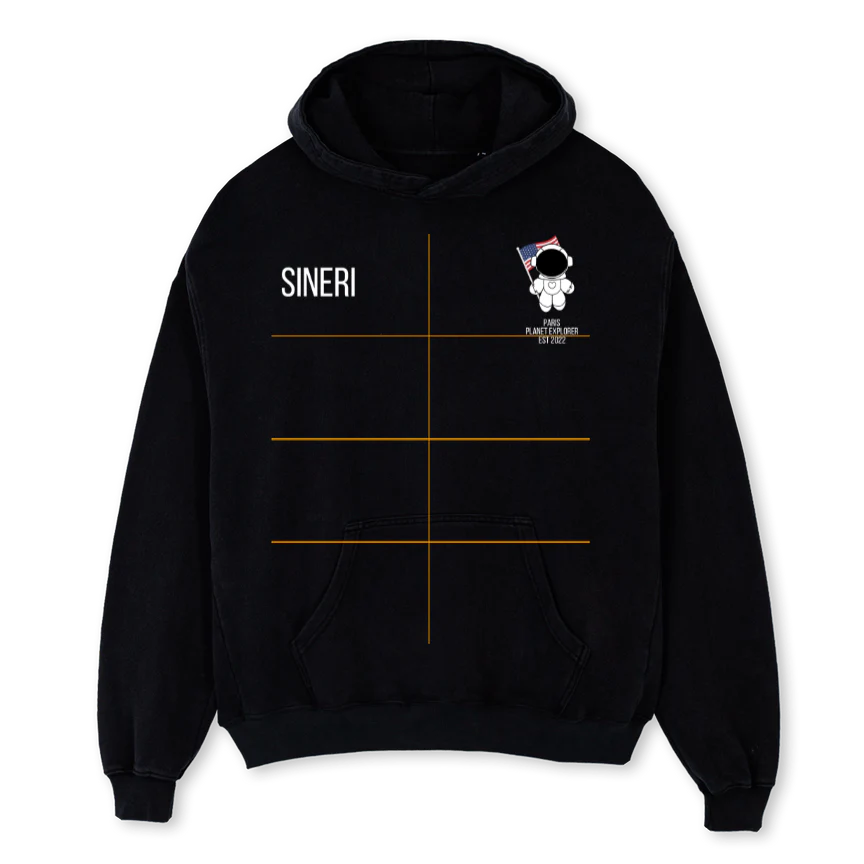 PLT EXPR MN HDIE Black Oversized Hoodie.