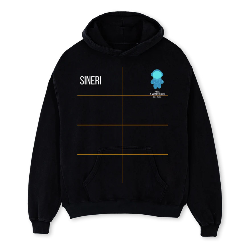 PLT EXPR NPT HDIE Black Oversized Hoodie.