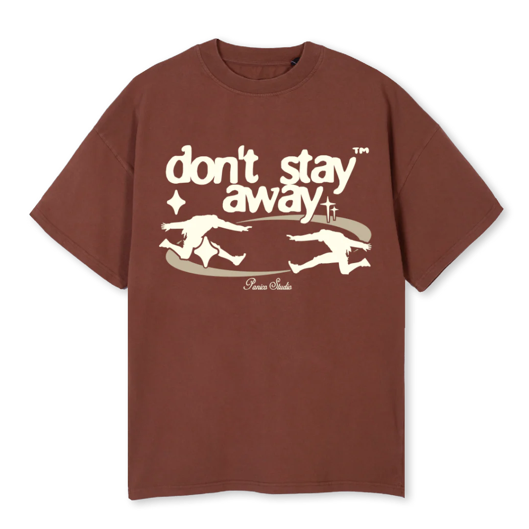 PNCOAWAY Vintage Brown Oversized Tee.