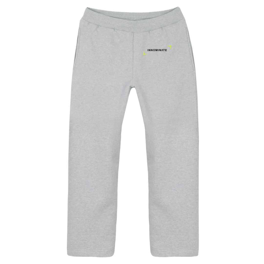PNTSBRACKET Light Grey Marl Straight-Leg Relaxed Sweatpants.