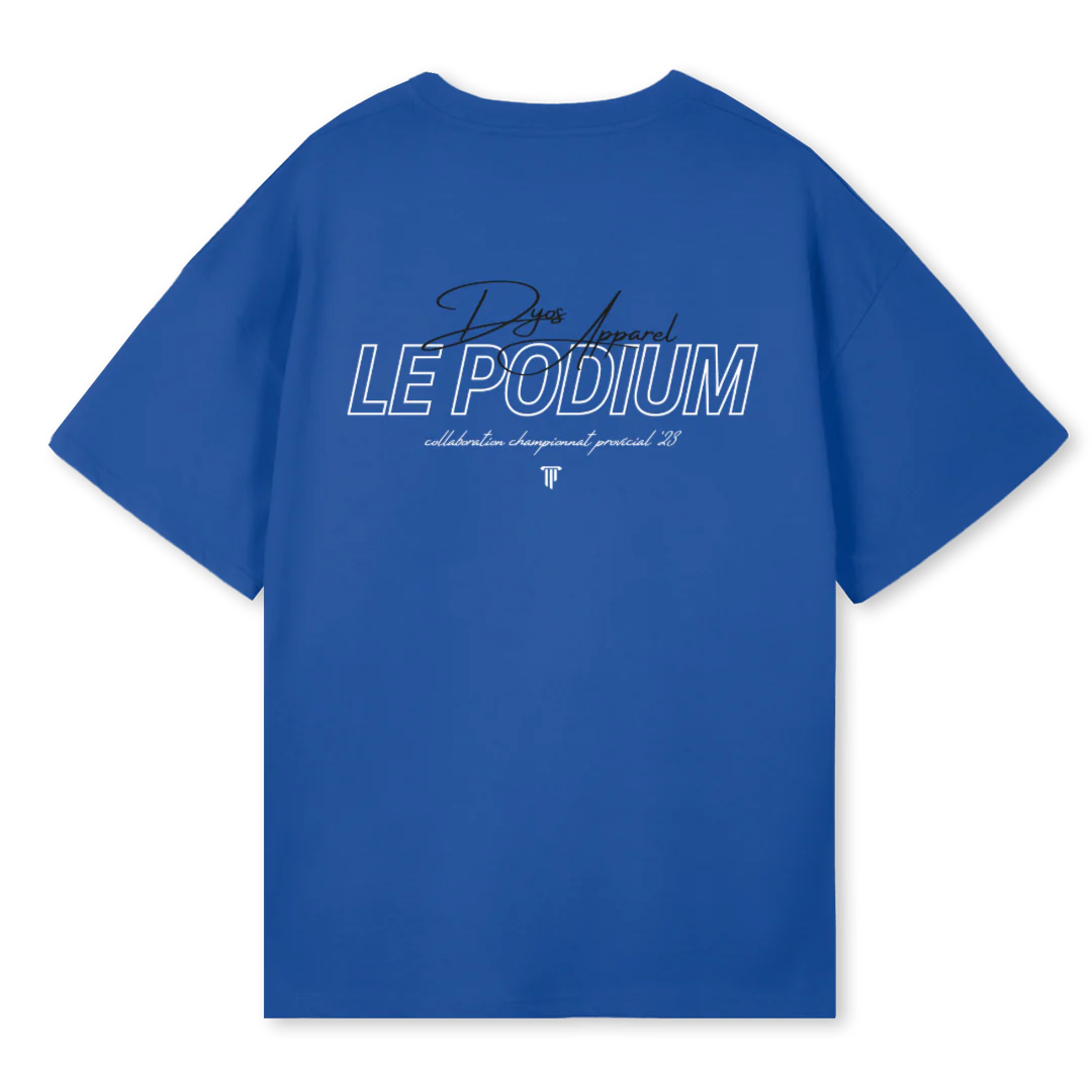 PODIUMXDYOSBLEU Cobalt Blue Oversized Tee. - Image 2