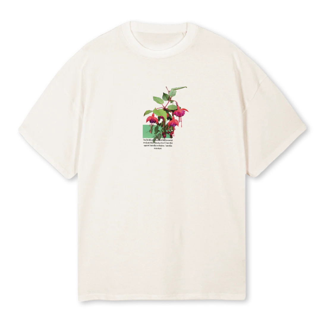POEM Vintage White Oversized Tee.