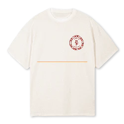 POKER CHIP Vintage White Oversized Tee.