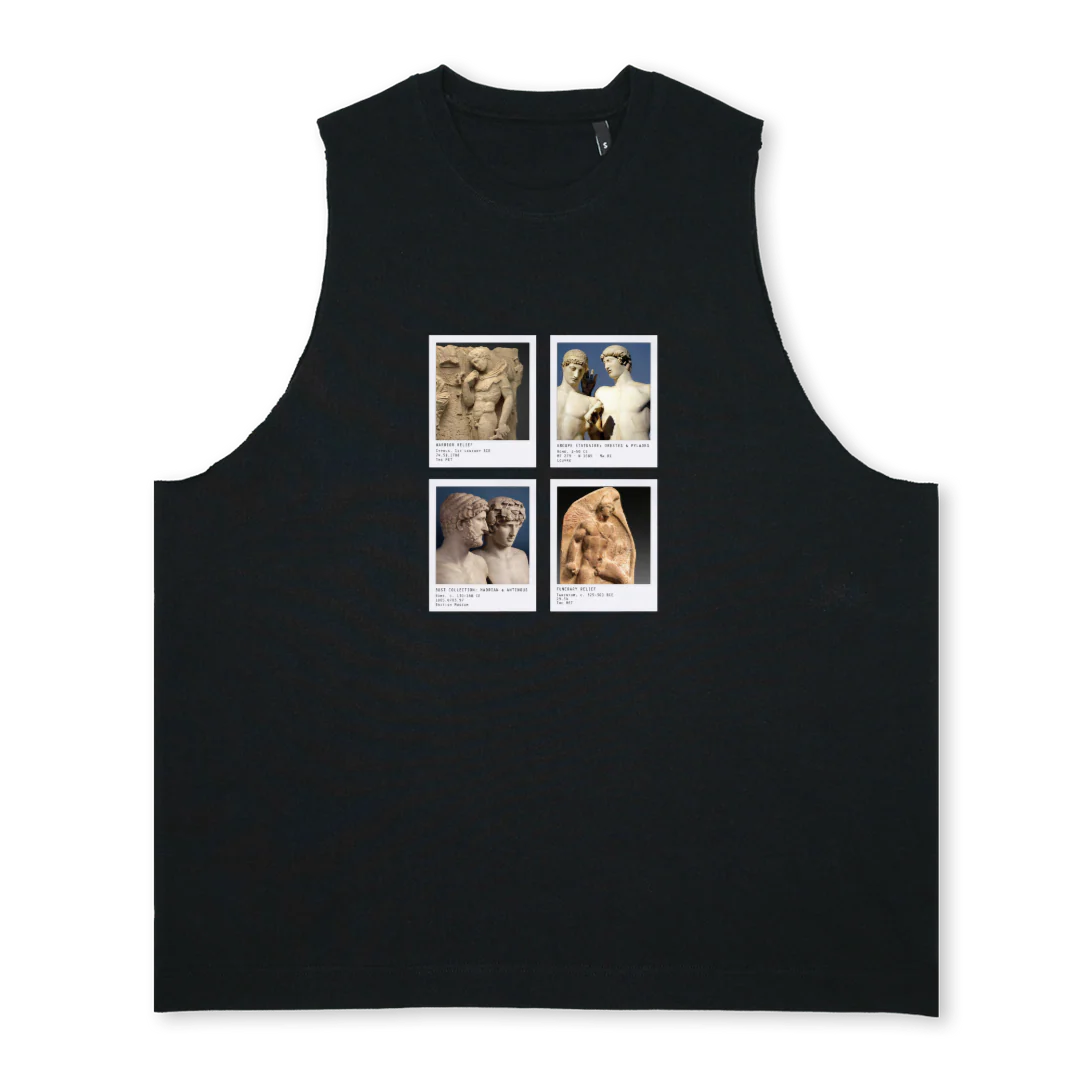 POLAROIDS Deep Black Oversized Vest.