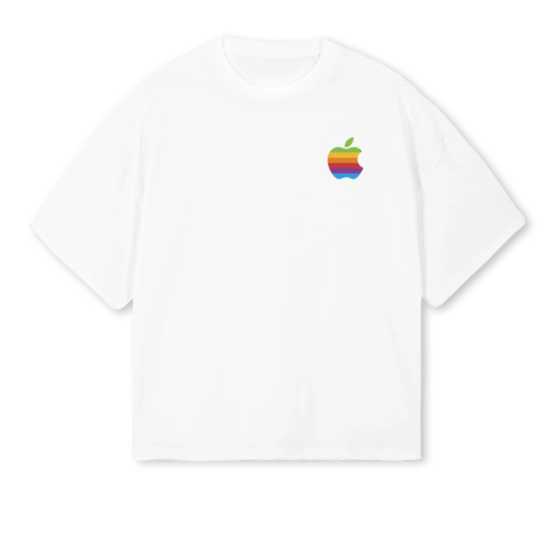 POMME White Oversized Boxy Tee.