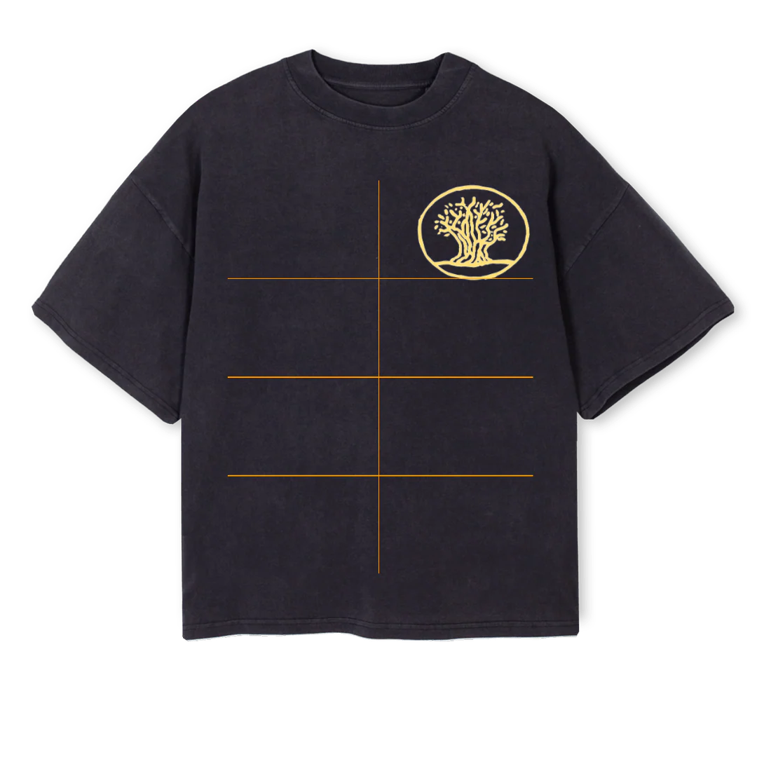 POMONAOLIVETREE Vintage Black Oversized Boxy Tee.