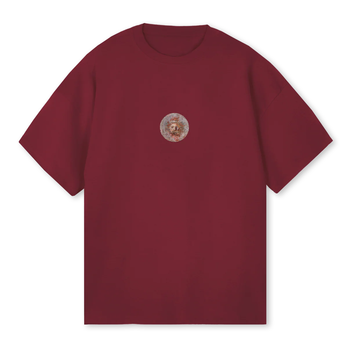 POMPEII RED Burgundy Oversized Tee.