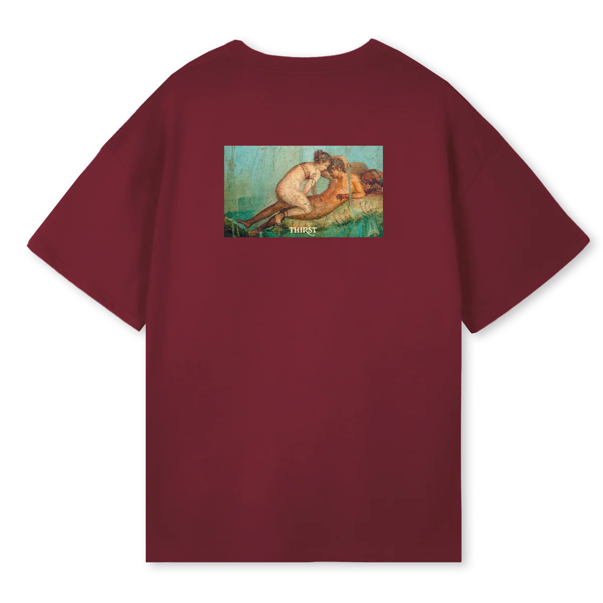 POMPEII RED Burgundy Oversized Tee. - Image 2