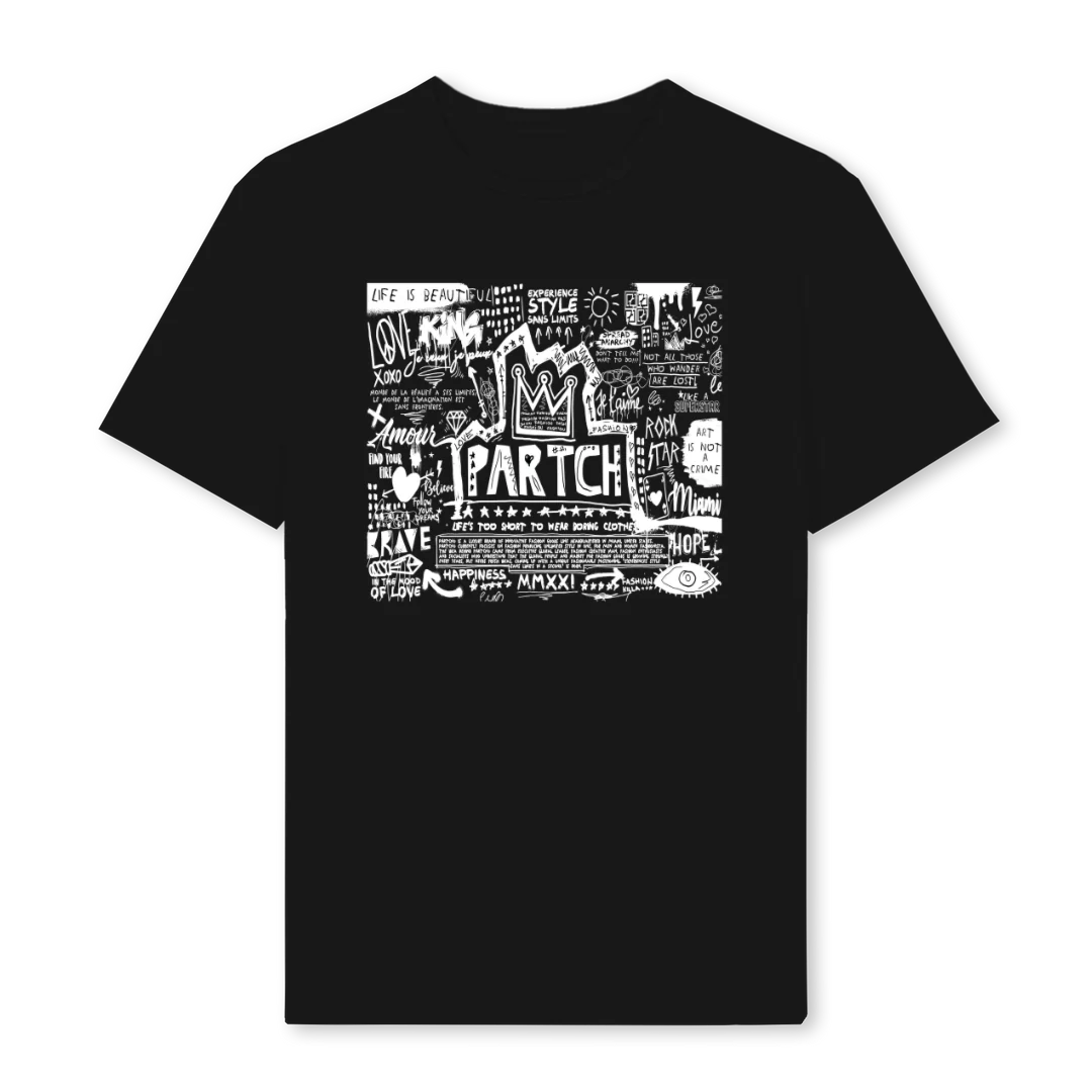 POP LOV REGUL BLK Black Regular Tee.