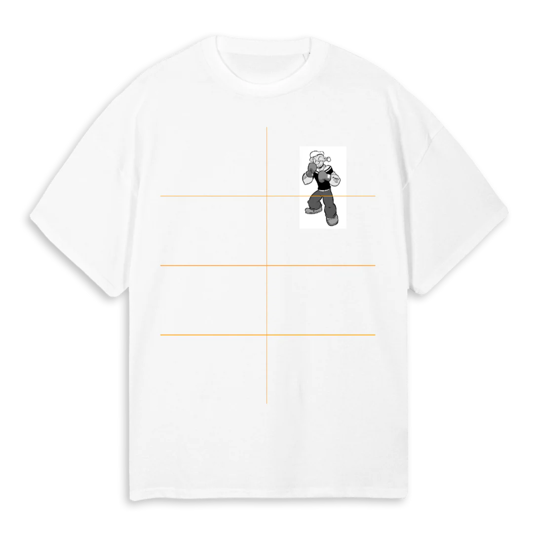 POPEYE White Oversized Tee.