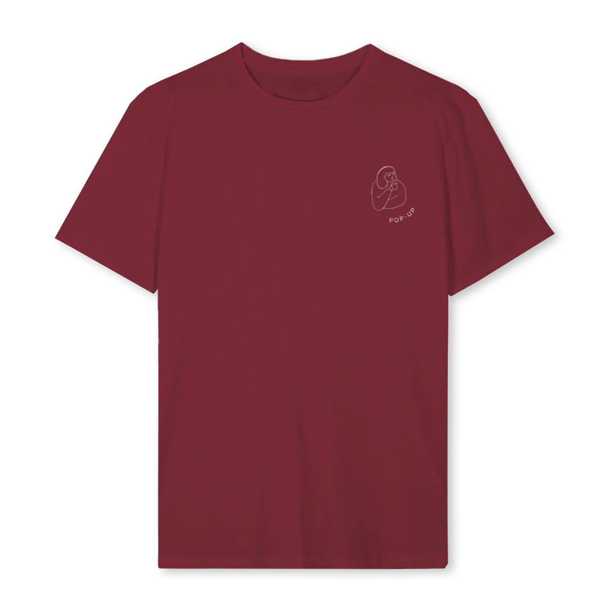 POPUP CHINESERED Burgundy Regular Tee.