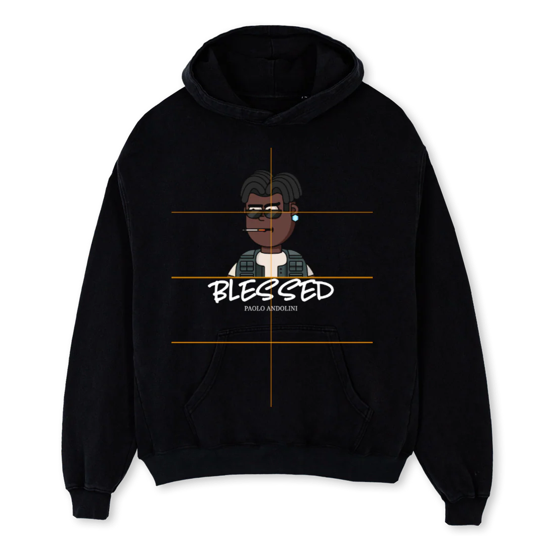 POSSE M H A Black Oversized Hoodie.
