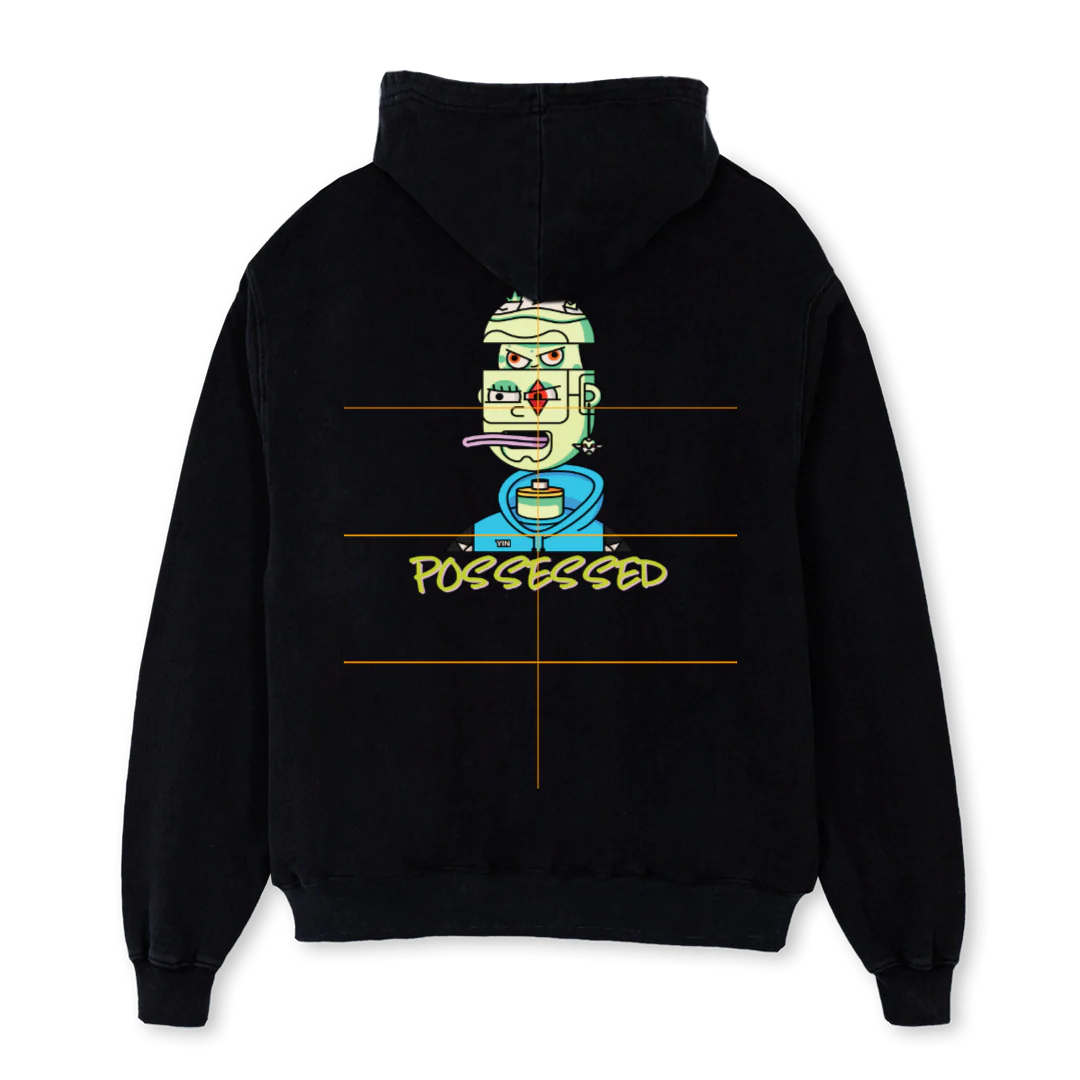 POSSE M H B Black Oversized Hoodie. - Image 2