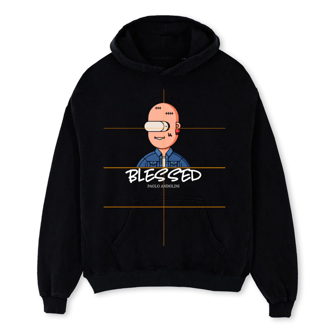 POSSE M H D Black Oversized Hoodie.