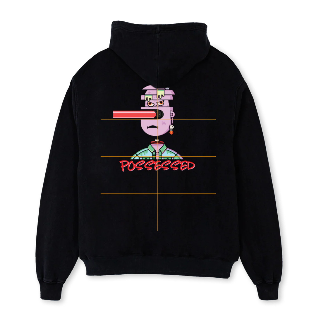 POSSE M H D Black Oversized Hoodie. - Image 2