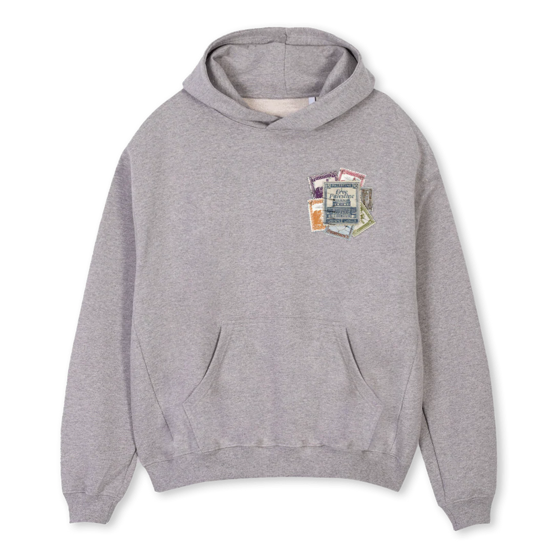 POSTCARD Grey Marl Oversized Hoodie.