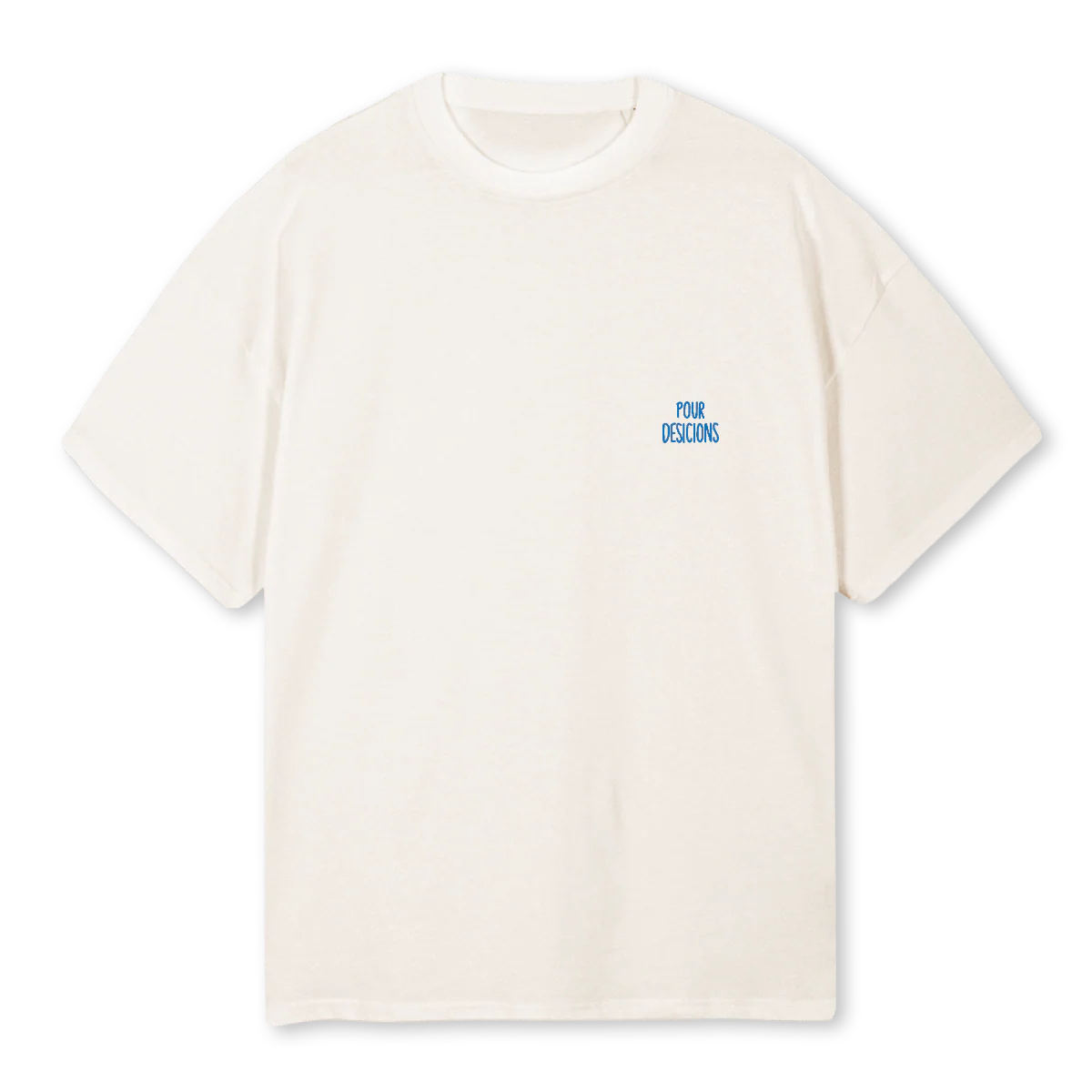 POUR Vintage White Oversized Tee.