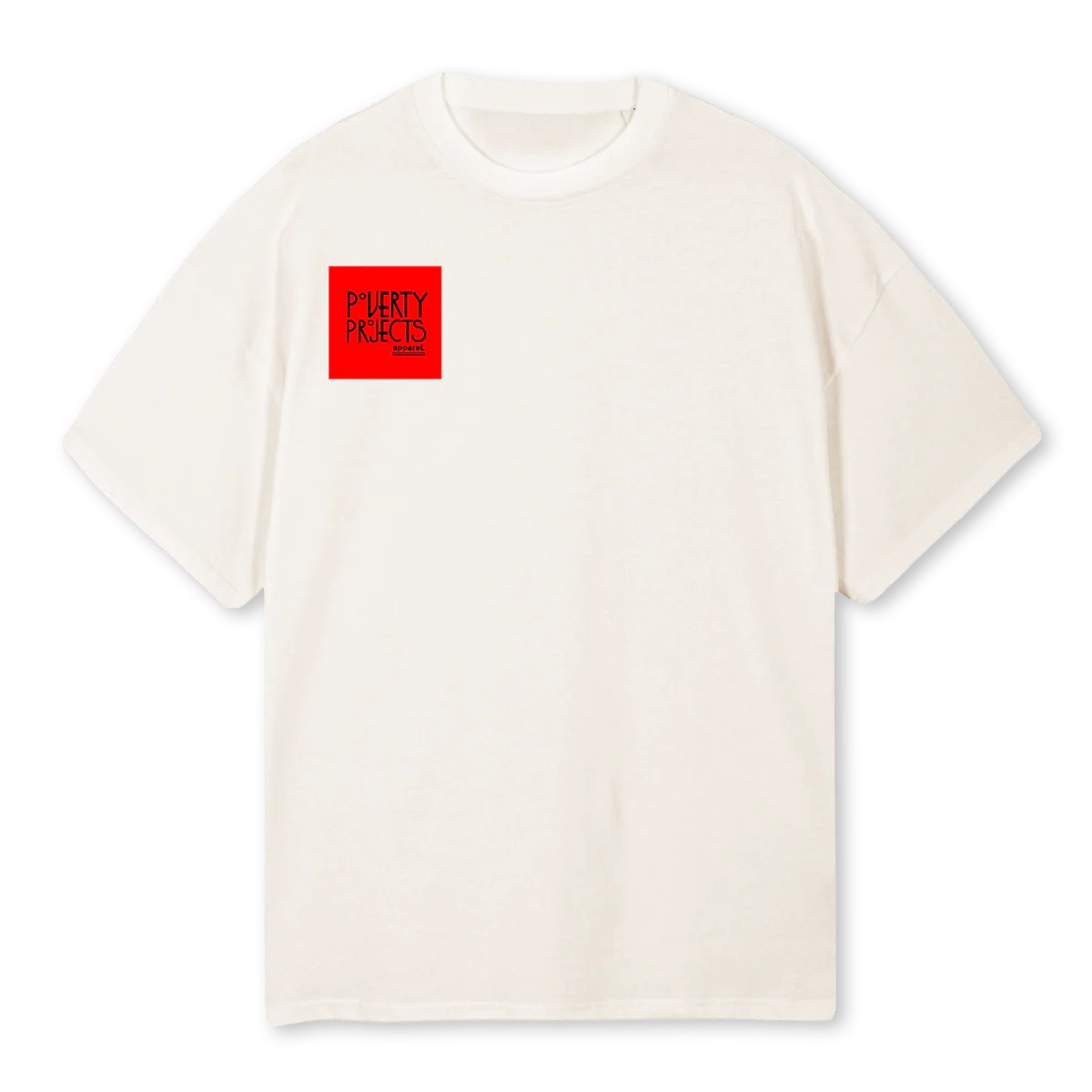 POVERTY PROJECTS 1 Vintage White Oversized Tee.