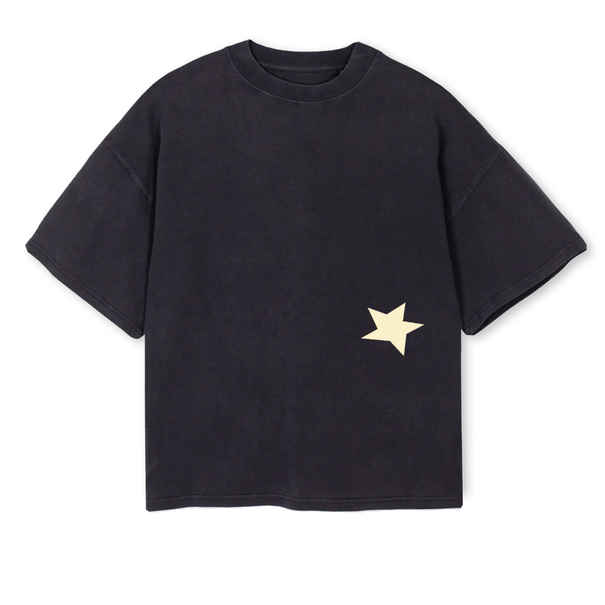 PPSALVAMM Vintage Black Oversized Boxy Tee.