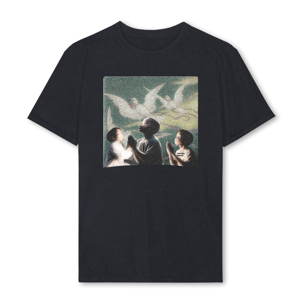 PRAYINGKIDS Vintage Black Regular Tee.