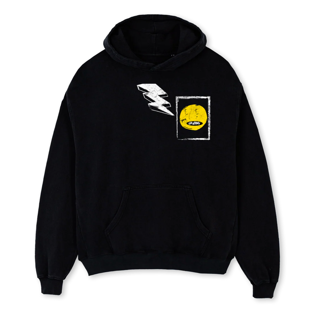 PREGENEFIVE Black Oversized Hoodie.