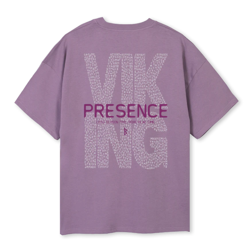 PRESENCEVALUE Purple Oversized Tee. - Image 2