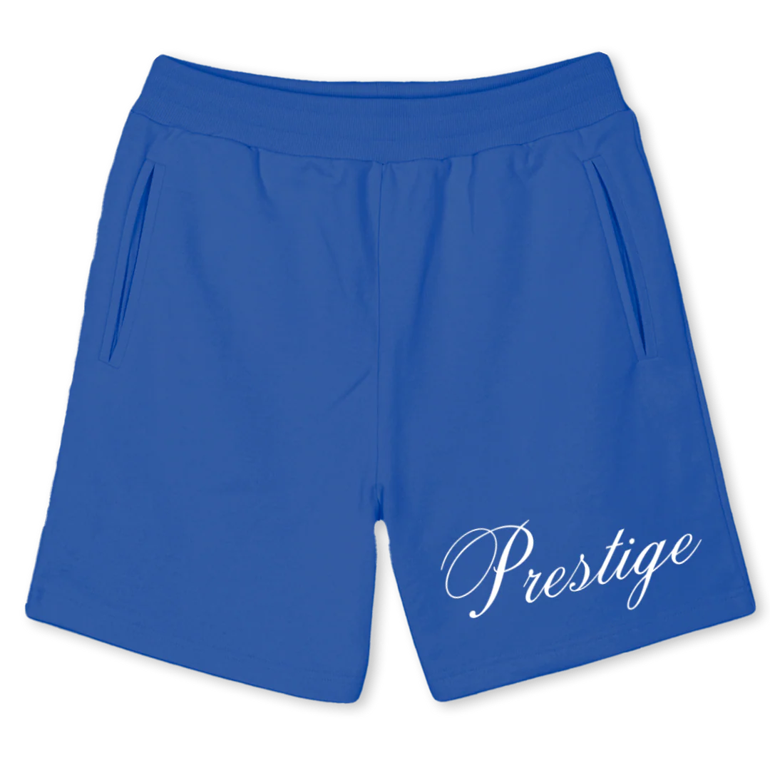 PRESTIGE_1 Cobalt Blue Sweatshorts.