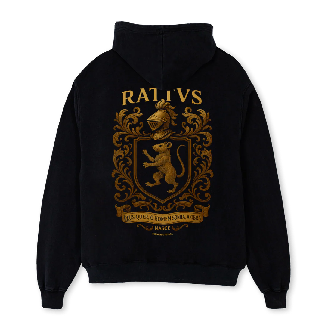 PRETOOO RATVS Black Oversized Hoodie. - Image 2
