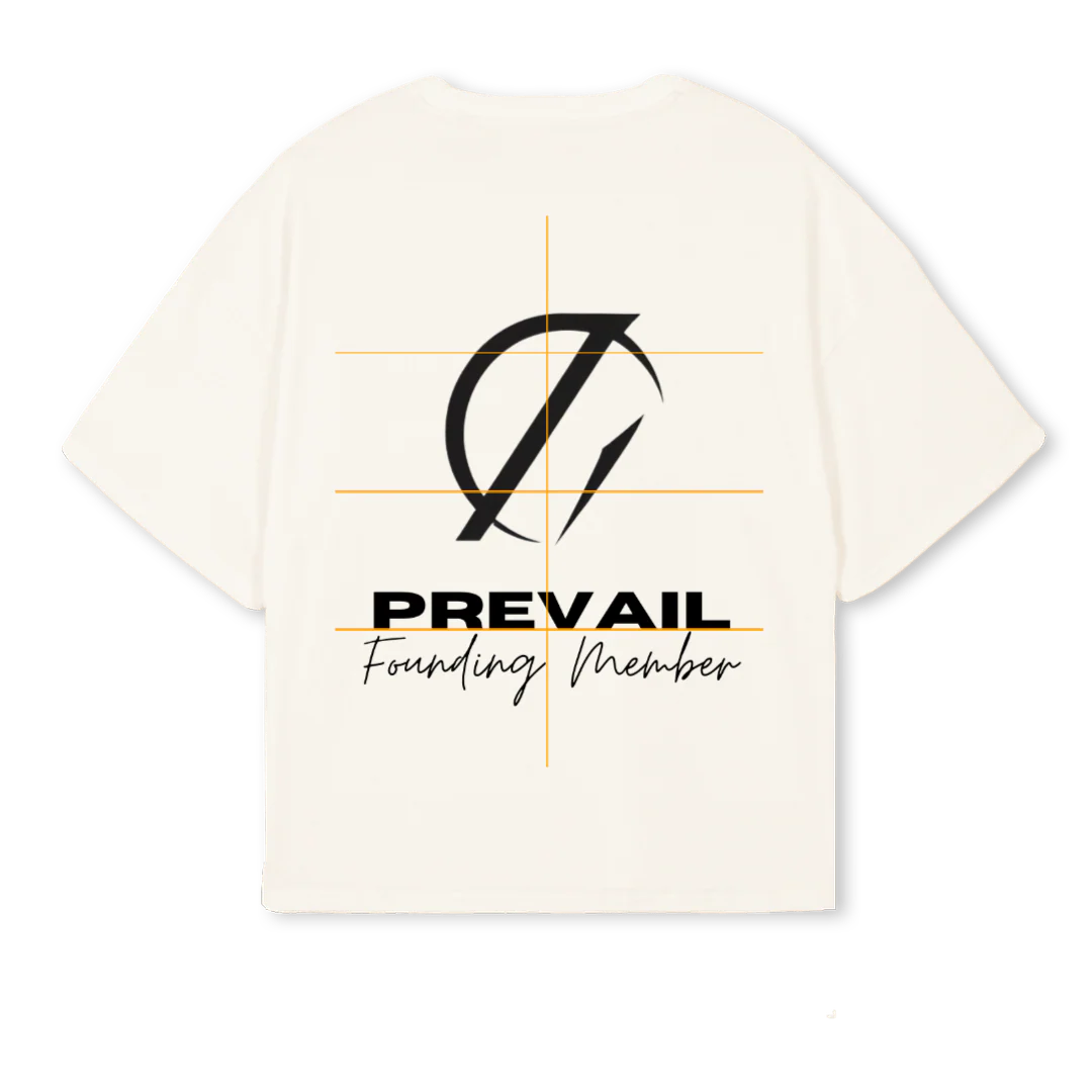 PREVAIL Vintage White Oversized Boxy Tee. - Image 2