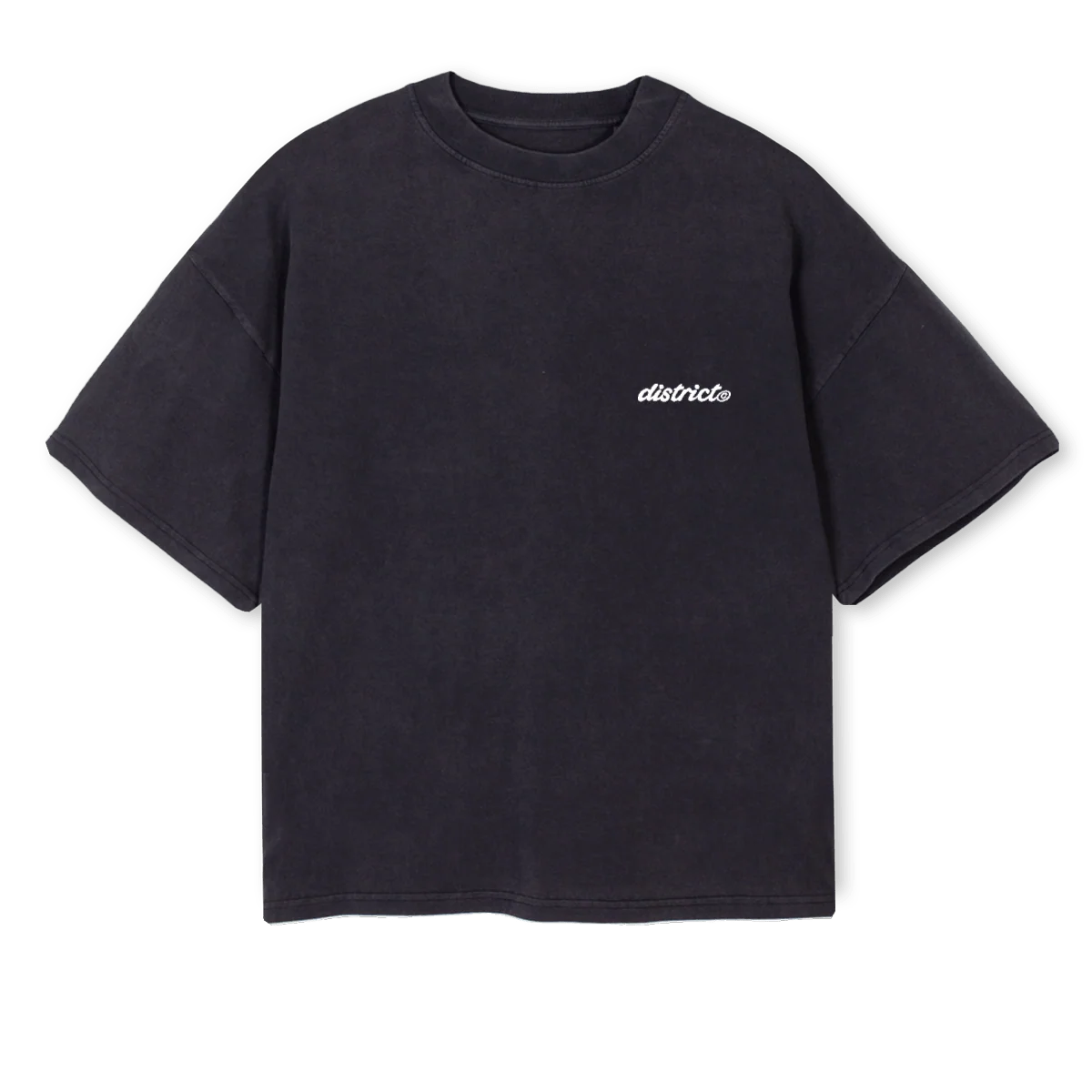PRIMARYLOGOTEE Vintage Black Oversized Boxy Tee.